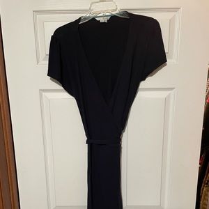 Boden Navy Blue Short Sleeve Wrap Dress